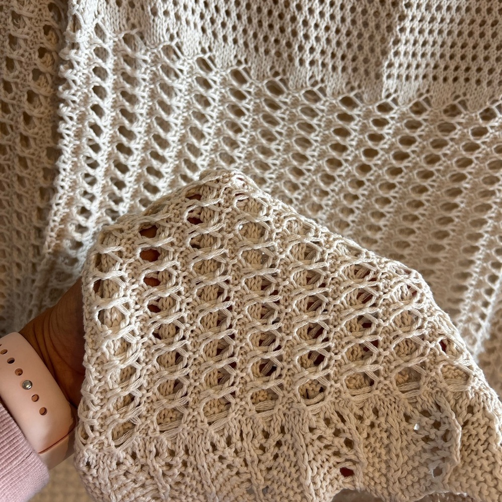 Paper Crane Cream Knit dress/ cover up - Picture 4 of 6
